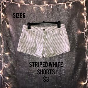 Stripped White Shorts